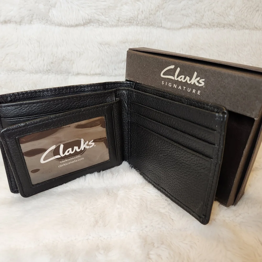 Clarks Black Leather Wallet for Men - Picture 6 of 10
